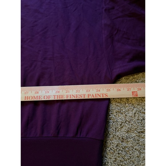 Express Womens Pullover Sweatshirt Top Long Sleeve Purple Comfort XL - Picture 5 of 7